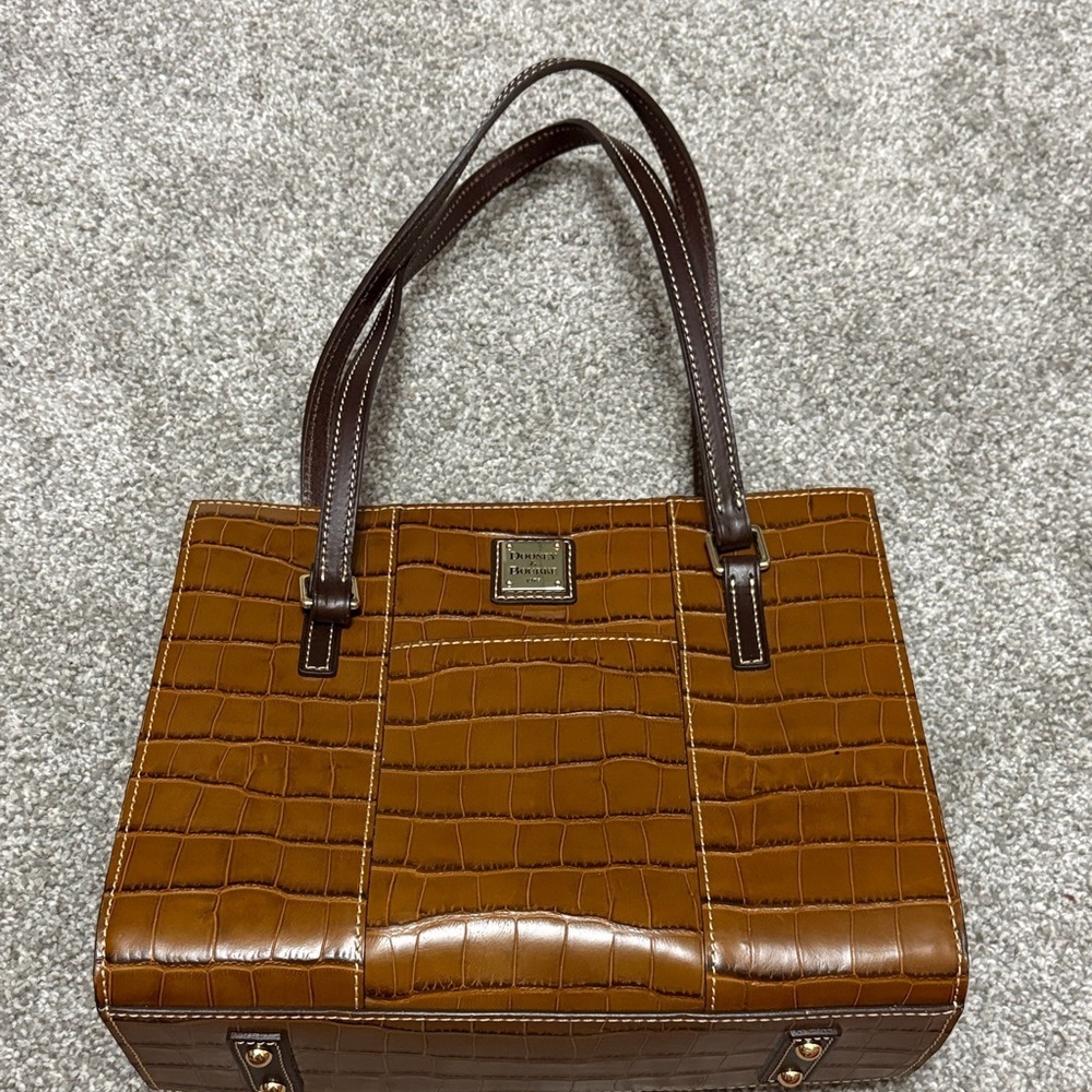 NWOT Dooney And Bourke Charolette Brown Croc Purse